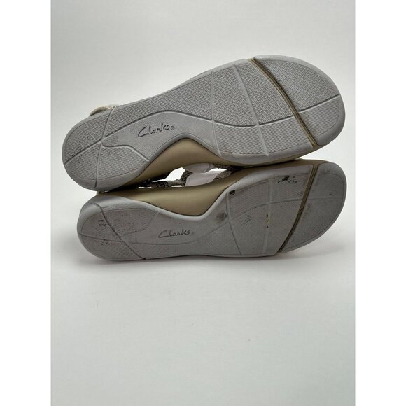 Clarks Snake Print Sandals Adjustable Straps Comfort Walking Shoes Size 8 - Picture 7 of 11